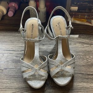Gianni Bini Silver Sparkly High Heels